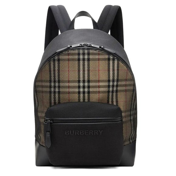 Burberry Handbags - Burberry Jett Check and Mesh Backpack